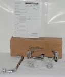 Central Brass 0047 TA3 Two Handle Wallmount Kitchen Faucet Polished Chrome. Fixed Price $79.99.
