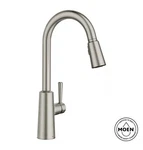 Moen 7402SRS Riley Pull-down Spray High-arc Kitchen Faucet Stainless. Fixed Price $93.49.