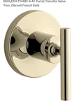 Kohler K-T14491-4-AF Purist Transfer Valve Trim, Vibrant French Gold. Fixed Price $162.75.