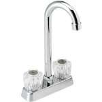 Home Impressions Polished Chrome Round Double Handle Bar Faucet F5111123CP-JPA9. Fixed Price $40.27.