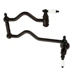 Kingston Brass KS210.PL Heritage 3.8 Gpm Hole Wall Mounted Pot - Bronze. Fixed Price $389.97.