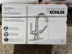 New! Kohler Capilano Monoblock 4" Centerset Bathroom Faucet In Brushed Nickel. Fixed Price $67.76.