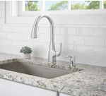 Glacier Bay Calandine Single-handle Pull-down Sprayer Kitchen Faucet Chrome. Fixed Price $49.99.