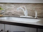 Delta 440-WH-DST White Kitchen Faucet With Spray. Fixed Price $186.93.