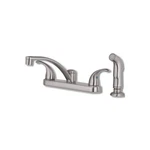 Oakbrook Two Handle Brushed Nickel Kitchen Faucet Side Sprayer 810NC-F5004. Fixed Price $63.99.