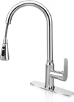 Hiokay 304 Stainless Steel Kitchen Faucet With Pull Down Sprayer Extension. Fixed Price $32.81.