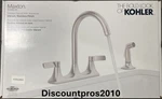 Kohler Maxton K-R22869-VS Two-handle Kitchen Faucet W/ Side Spray. Fixed Price $130.00.