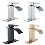 Brass Bathroom Sink Faucet Basin Vanity Waterfall Spout Single Handle Mixer Tap. Fixed Price $25.99.