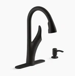 Kohler Transitional Matte Black Pulldown Kitchen Faucet 1PREC26448-SD-BL-AA. Fixed Price $79.94.