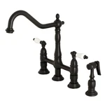 Kingston Brass KS127.PLBS Heritage 1.8 Gpm Widespread Bridge - Black. Fixed Price $389.97.