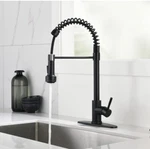 Amazing Force: Kitchen Faucet With Pull Down Sprayer Two Modes Matte Black. Fixed Price $35.97.