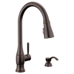 Delta Hazelwood Pull-down Kitchen Faucet Venetian Bronze-certified Refurbished. Fixed Price $210.10.