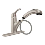 Kitchen Faucet One Handle Pullout Spot Resist Stainless Power Clean Moen Renzo. Fixed Price $209.99.