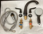 Grohe Tub Filler W/ Handshower Oil Rubbed Bronze Agira 25164ZB0 Q2. Fixed Price $99.99.
