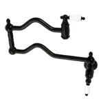 Kingston Brass KS210.PL Heritage 3.8 Gpm Hole Wall Mounted Pot - Black. Fixed Price $432.22.