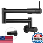 Heyalan 19" Wall Mount Pot Filler Faucet - Matte Black Stainless Steel. Fixed Price $94.62.
