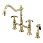 Kingston Brass KS127.TXBS French Country 1.8 Gpm Bridge Kitchen -. Fixed Price $402.97.