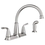 Moen Brecklyn 2-HANDLE Standard Kitchen Faucet W Side Sprayer 87102SRS. Fixed Price $85.49.